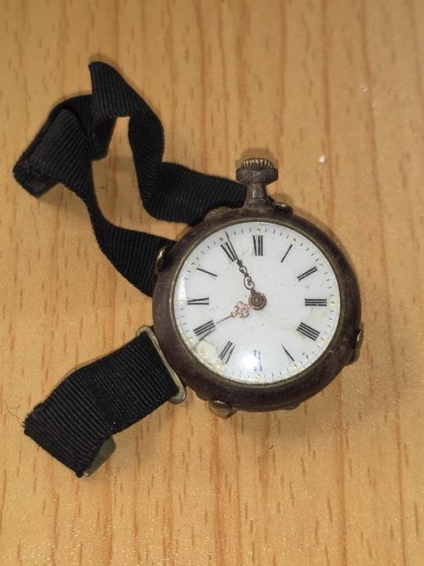 Coffret à Montre De Gousset Vintage En Velours Grenat Avec Clé - Bijoutier R.Tourcel Formerie