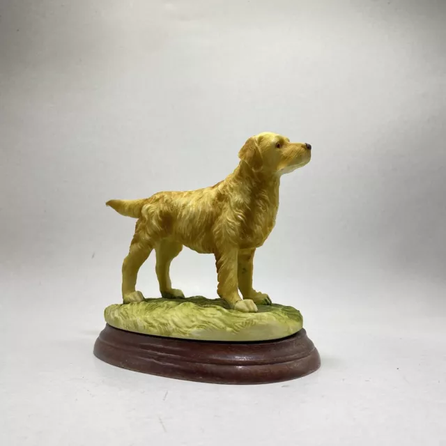 Golden Retriever Dog Figurine - Puppy Statue Resin Miniature Pet 4” Tall