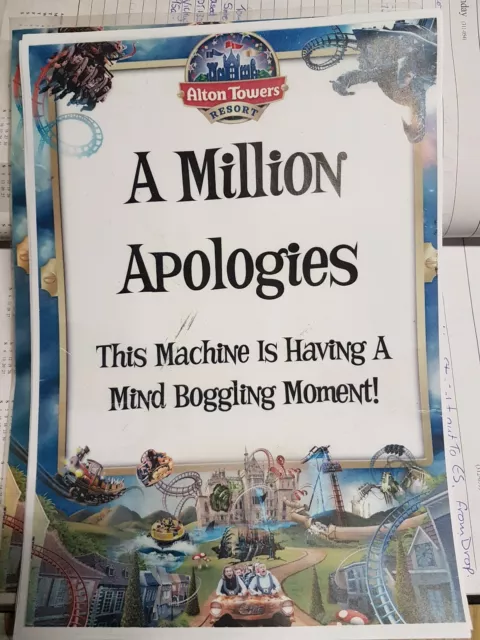 Alton Towers Out Of Service Poster