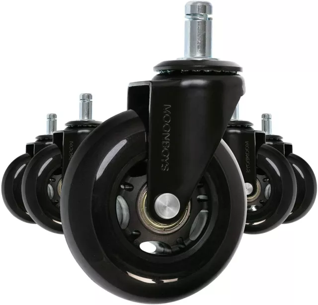 Office Chair Wheels Silent High-Grade Rollerblade Style Chair Casters Set of 5