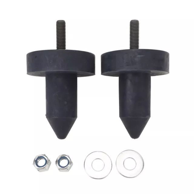 New 2PCS Hood Pin Set Polyurethane Rubber Stainless Steel 924‑5410 Replacement