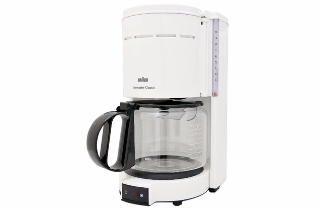 Braun KF 47/1 Aromamaster Filterkaffeemaschine mit Glaskanne weiß