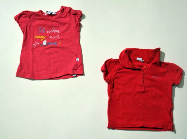 2 Bebé Niña Camisetas De Kanz Y i Do en Talla 74