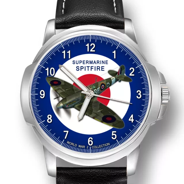 Supermarine Spitfire Raf Ww2 Mens Gents Wrist Watch Birthday Best Gift Engraved