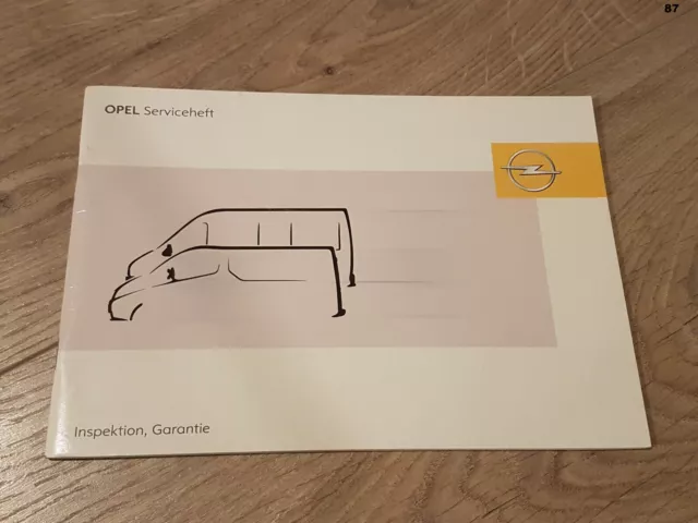 NUOVO libretto di servizio Opel Movano Vivaro libretto di servizio 2002 bianco furgone vuoto