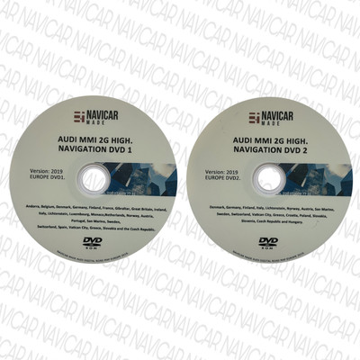 MMI 2G HIGH Navigation DVD für Audi A4 A5 A6 A8 Q7 Map Update 2019 Europa