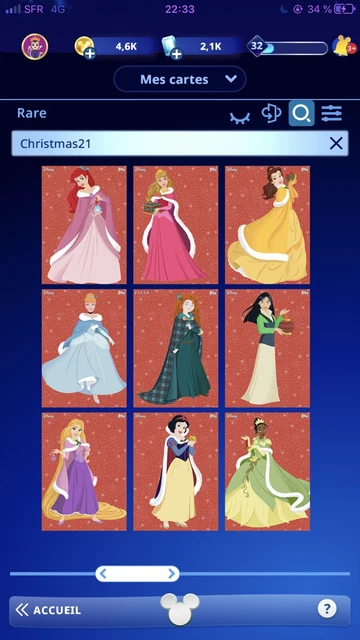 Disney Collect Topps Christmas 21 Rare + Uncommon Full Set