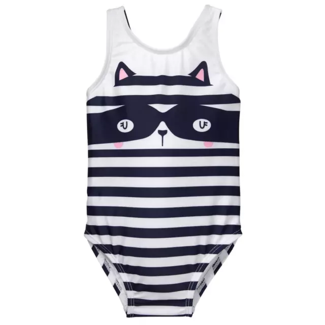 NWT Gymboree Raccoon swimsuit Toddler Girls UPF 50+ 18/24,2T,3T,4T,5T