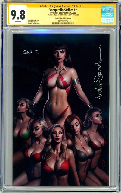 CGC SS 9.8 Vampirella Strikes 2 Nathan Szerdy Virgin Variant Cover Art 500 Made!