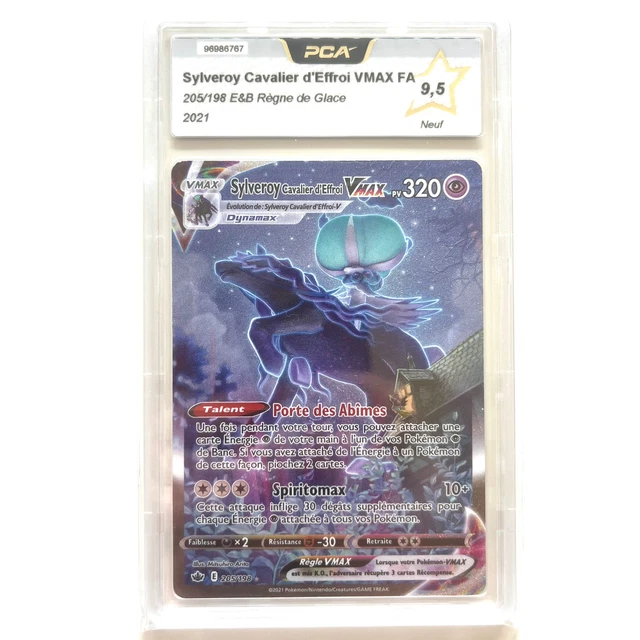 Coffret Pokémon Ultraboost - Carte Sylveroy Cavalier D’Effroi VMAX 075/198 - 10 Cartes Françaises - Règne De Glace