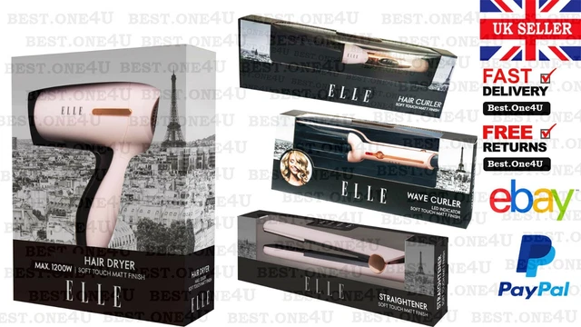 ELLE HAIR DRYER Hair Curler Wave Curler Hair Straightener Soft Touch Matt 25.99 PicClick UK