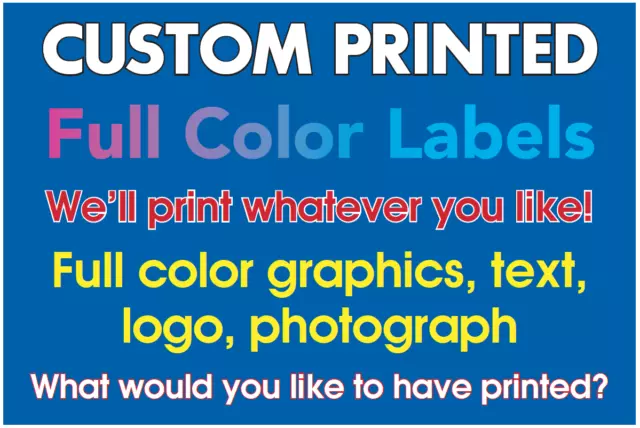 Full Color Custom Printed Labels, 4" x 6" Stickers, White Matte or Gloss 2