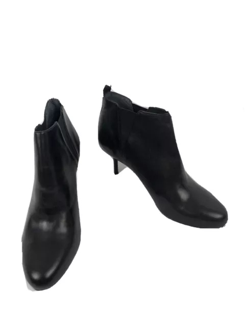 Minelli Bottines à Talons Aiguilles Cuir Lisse  Noir - Taille 40 Etat Neuf