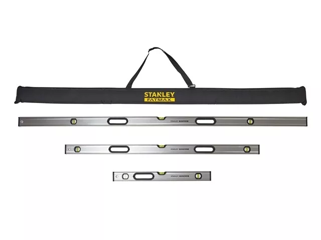 Stanley XTHT0-43119 Fatmax Box Beam Spirit Level 600mm 1200mm 1800mm + Carry Bag