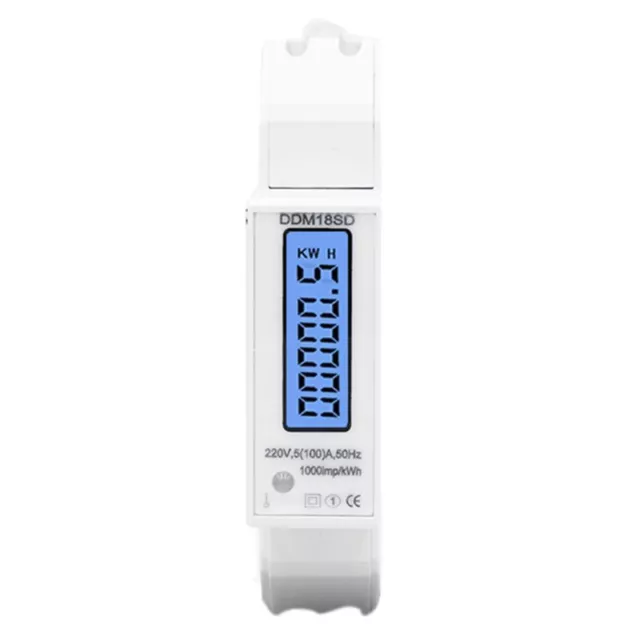 LCD Display Single Phase Din Rail Electricity Power Consumption Energy Meter