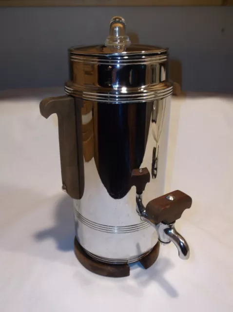 Vintage Coffee Percolator Electric - MANNING-BOWMAN  Art Deco Chrome #4830