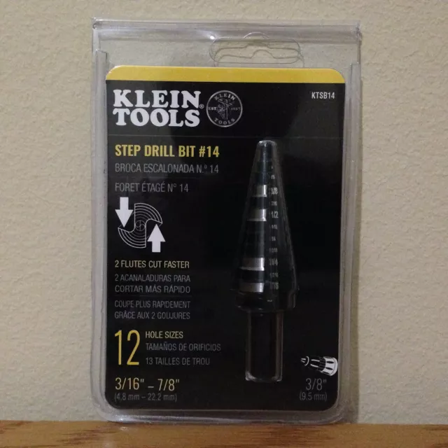 KLEIN 12 Step UniBit Drill Bit #14 7/8" Panel Metal Hole Saw greenlee diablo
