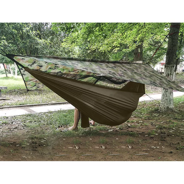 Hängematte M/ Moskitonetz Zelt 2 Personen Outdoor Camping Hammock UV Zeltplane