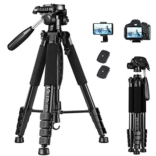 Trépied Appareil Photo pour Smartphone Victiv 185cm Trépied Caméra en Alliage...