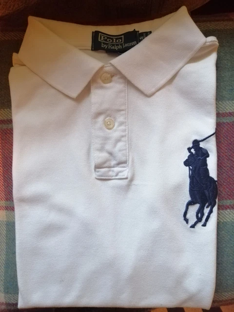 POLO RALPH LAUREN maglia maglietta maniche corte bianca cavallino