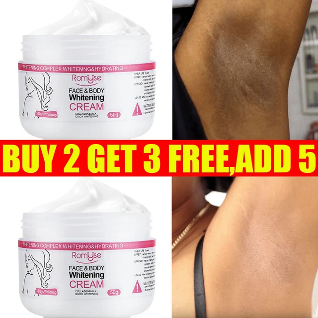 Dark Skin Whitening Cream Body Armpit Underarm Bleaching Brightening Lightening