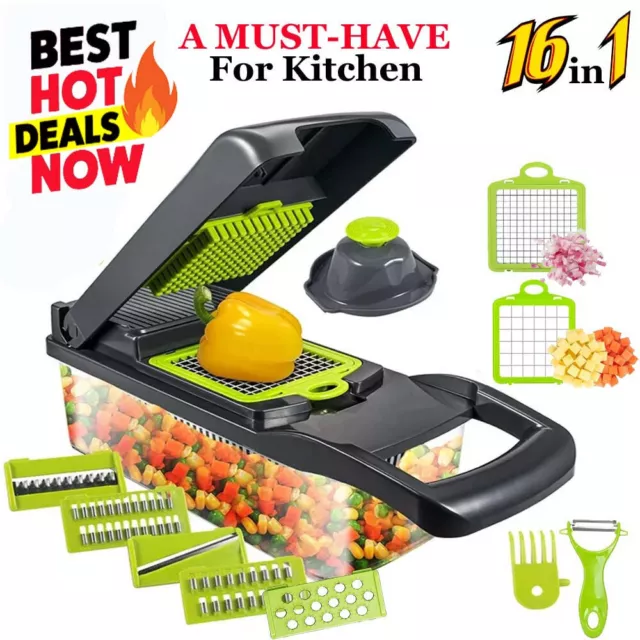 16-in-1 Vegetable Chopper Kitchen Mandoline Vegetable Cutter Slicer Fruit Dicer