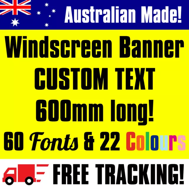 Custom Car Windscreen Decal Sticker 600mm Window Windshield Banner JDM sign 60cm