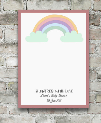 Personalised Shower With Love Keepsake Baby Shower Gift Poster Print A4 PR177
