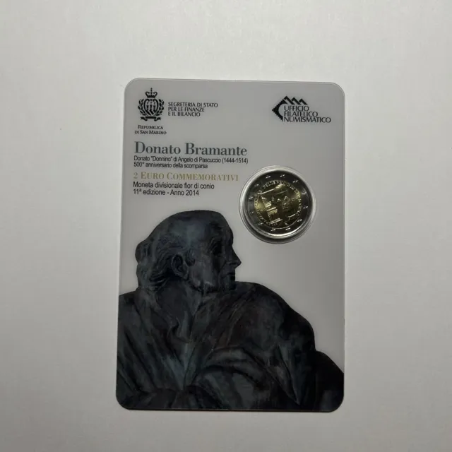 2 euros commémorative saint marin 2014 - Donato Bramante