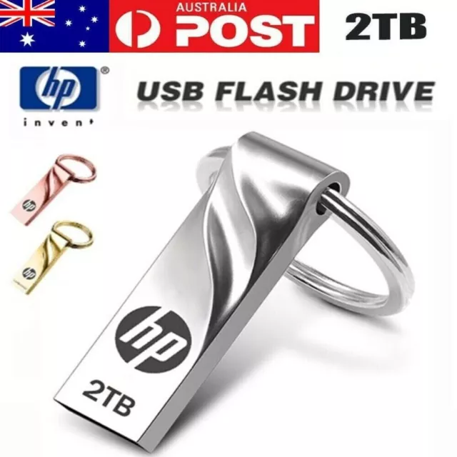 2TB USB Flash Drive Metal Memory Stick U Disk Data Storage High-Speed For PC
