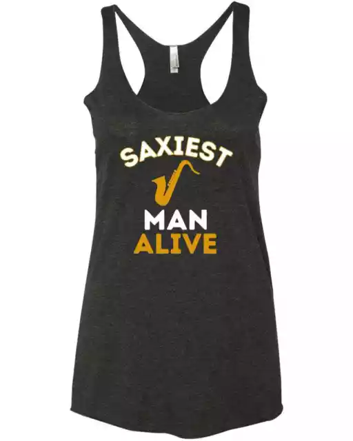 Saxophone Funny Gift For Marching Band Sax Player Music Lovers Trendy Racer Tank