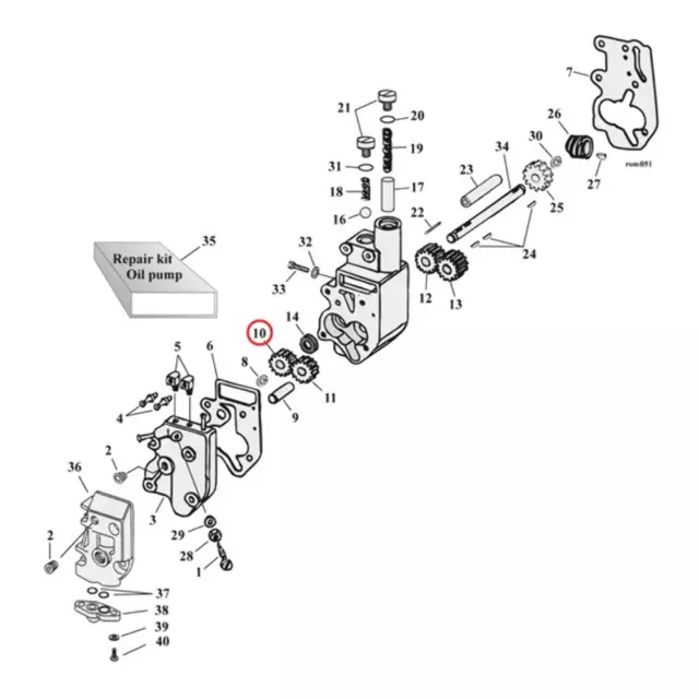 Jims , Lien Engrenage, Driven. Huile Pompe For Harley-Davidson