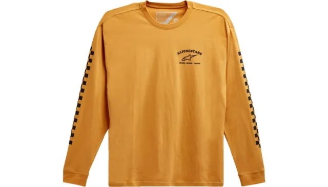 Alpinestars Sunday Long-Sleeve T-Shirt Gold (X-Large, Yellow Gold)