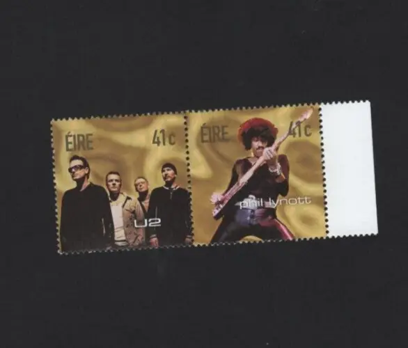 Ireland stamps :2002 Irish Rock Legends - U2 & Phil Lynott SG 1555 - 1556 MNH