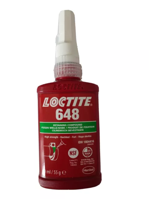 Loctite 648 50ml Añadir Cubo de Eje - Altamente Resistente - Nuevo con Factura
