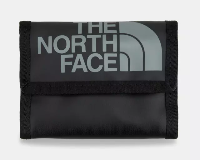 The North Face TNF Black Base Camp Wallet Grey Writing Print Suitable For All