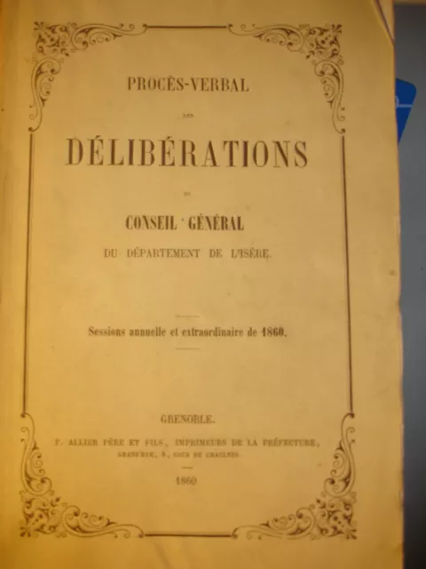 Procès-verbal des délibérations du conseil général de l'Isère 1848,