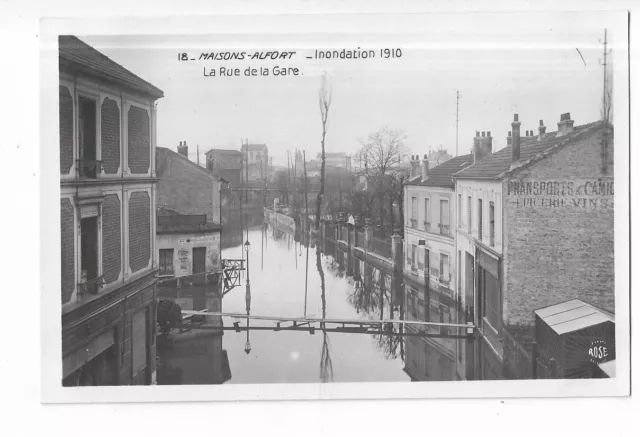 94 Maisons Alfort  Inondation 1910   La Rue De La Gare
