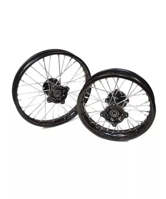 COPPIA DI 2 CERCHI 14” 17” SDG Cross 70/100-17  90/100-14 Pit Bike Perno Da 15mm