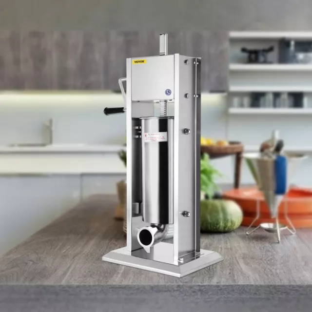 7L Vertical Commercial Sausage Stuffer 2 Speed Stainless Steel Meat Press Filler
