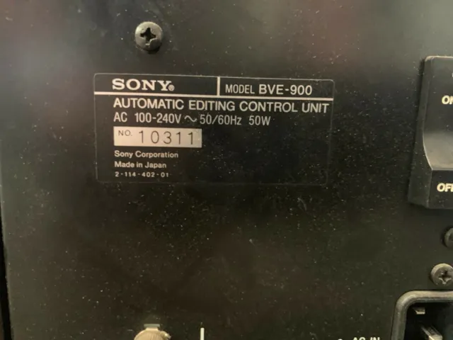 Sony BVE-900 Professional Video Editing System Broadcast @ 3