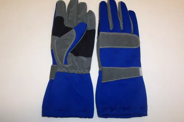 Kart Racing Gloves High Quality In Blue Extra Grippy Palms  Sizes Xxs  -  L