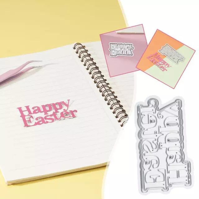 Happy Easter Metal Cutting Dies Scrapbooking Paper DIY Stencils Cards N2K4