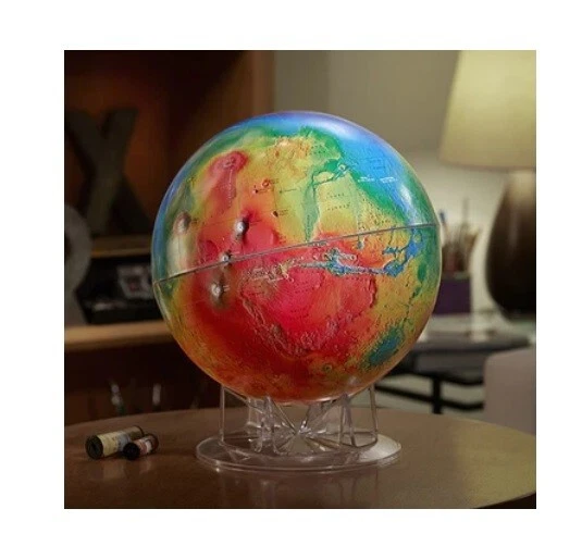 SKY & TELESCOPE'S Mars Topography Globe - 12-Inch - More Than 150 Surface