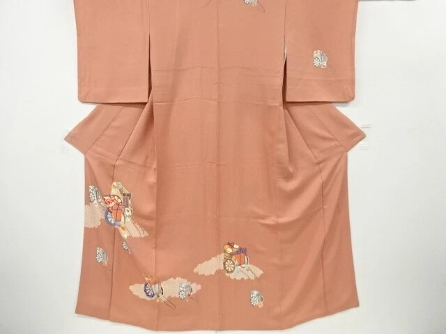6507018: Japanese Kimono / Vintage Homongi / Embroidery / Carriage / Artist Work