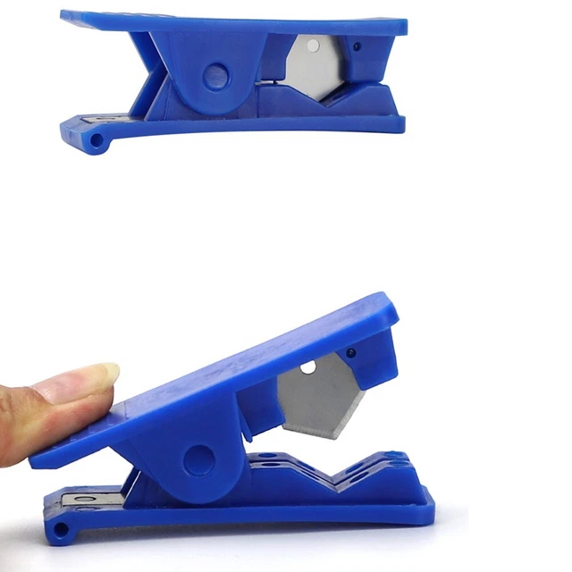 High-strength Stainless Steel Blade PE Pipe Cutter 1pc Blue Flat Cut PVC Plastic