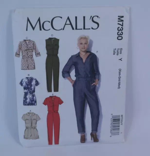 McCalls Summer Drop Crotch Jumpsuit Sewing Pattern Misses New You Pick 8165