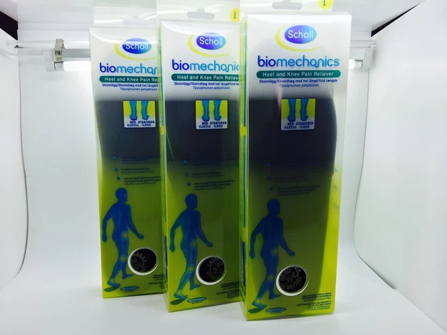 SCHOLL BIOMECHANICS HEEL Knee Pain Reliever Insoles size Large