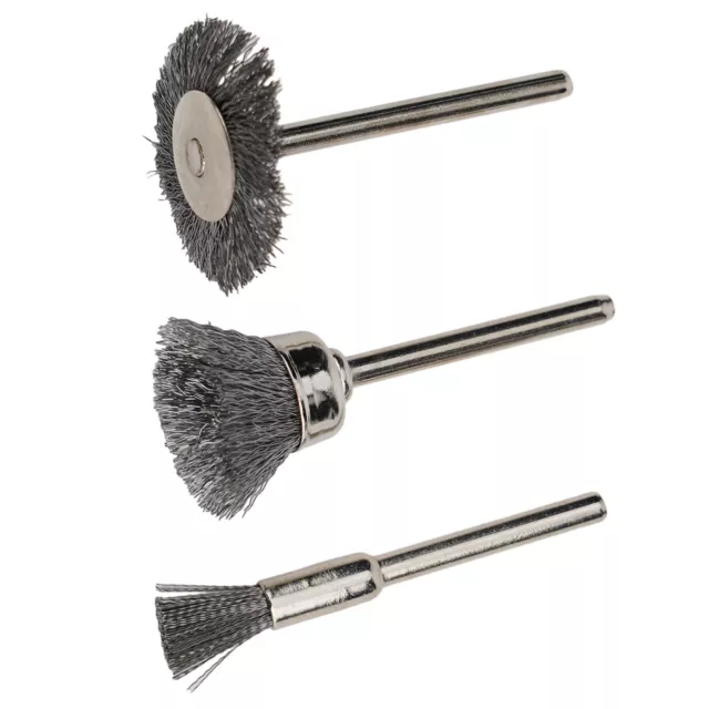 Professional Grade Wire Brush Wheel Set for Derusting and Polishing 3Pcs