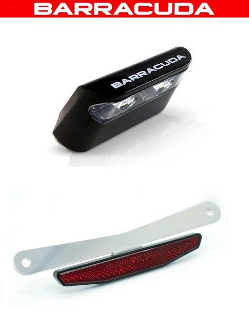 Polarmotor Catadiottro Targa moto, Catarifrangente moto, porta targa moto Ellittica rosso